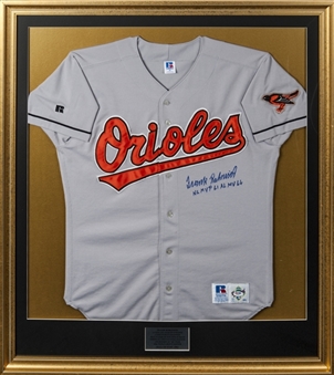 Frank Robinson Signed and Inscribed Baltimore Orioles Jersey Framed (PSA)